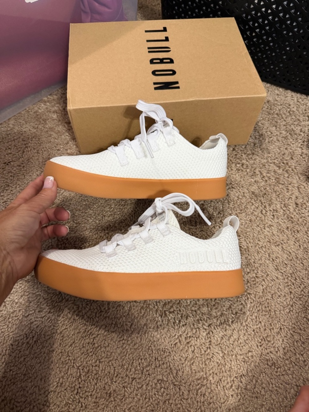 White NOBULLS with Tan Gum Sole - Picture 3 of 9